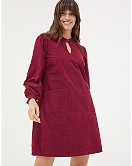 FatFace Fran Cord Check Dress