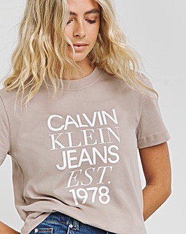 Calvin Klein Jeans Mixed Logo Regular Tee