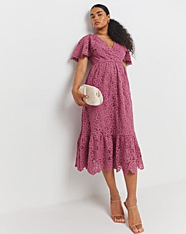 Maya Deluxe Lace Midi Dress