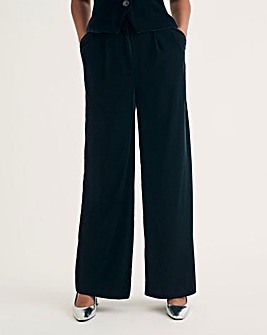 Nobody's Child Black Eli Velvet Wider Leg Trouser