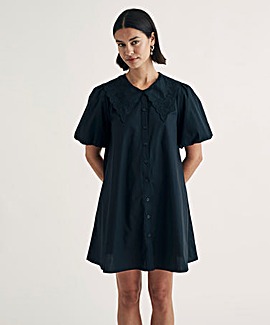 Nobody's Child Black Bridget Embroidered Mini Dress