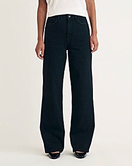 NOBODY'S CHILD Black Denim Wide Leg Jean