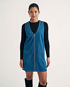 Nobody's Child Blue Denim Pinnie Dress