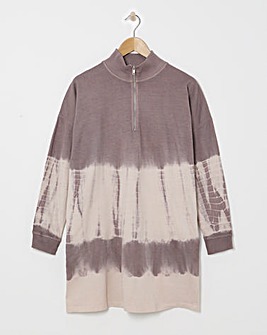 Religion Tie Dye Zip Jersey Dress