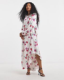 Flounce London Floral Shift Midaxi Dress