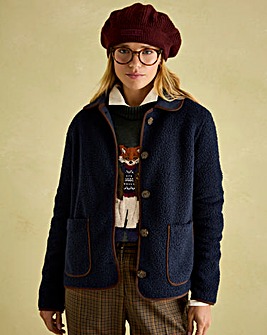 Joules Sadie Button up Borg Fleece Jacket