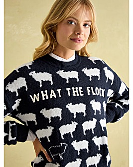 Joules What the Flock Knitted Jumper