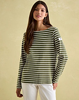 Joules New Harbour Striped Boat Neck Top