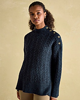 Joules Betsy Button Detail Jumper