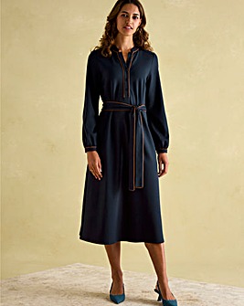 Joules Thea Belted Contrast Midi Dress