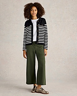 White Stuff Sara Stripe Knitted Shacket