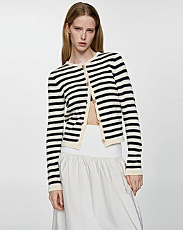 Mango Navy Stripe Eliot Cardigan