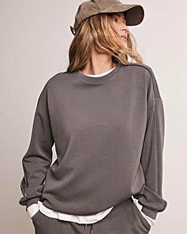 Anthology Pewter Satin Stripe Sweatshirt