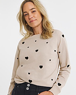 Oatmeal Embroided Sweatshirt