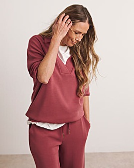 Coral Anthology Modal Collared Sweat