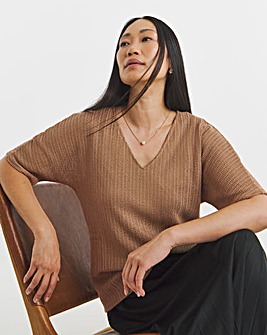 Cut And Sew Half Sleeve Tee