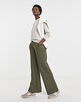 Sage Wide Leg Jersey Trousers