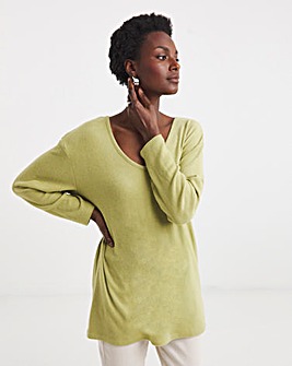 Soft Touch V-Neck Longline Top
