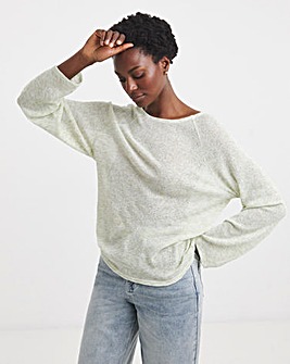 Space Dye Textured Slouch Top