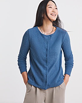 Blue Brushed Soft Touch Cardigan