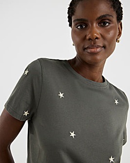 Heart Embroidered T-Shirt
