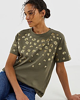 Cluster Embellished Longline Top