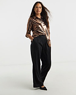 Foiled Button Front Shirt