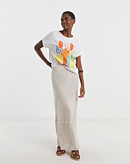 White Summer Graphic T-Shirt