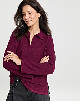 Soft Touch Collared Longline Top