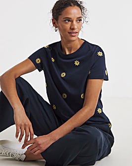 Heart Embroidered T-Shirt