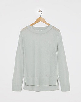 Silver Sheer Glitter Knit Jumper