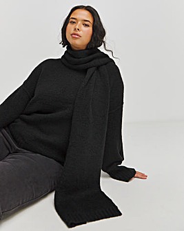 Black Jumper with Scarf