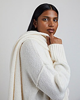 Cream Jumper with Scarf