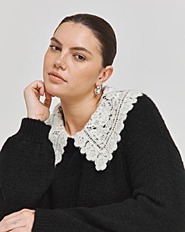 Black Collar Detail Jumper