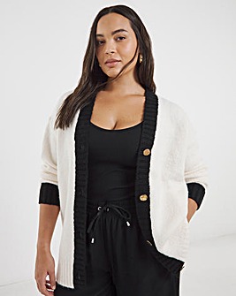 Mono Tipped Boyfriend Cardigan