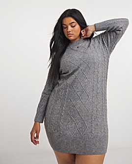 Cable Knitted Mini Dress