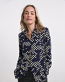 Womens Dipped Back Shirt - Spot Print