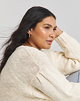 Cream Puff Sleeve Jumper