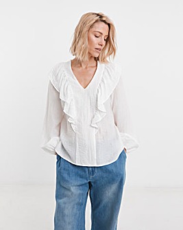 Large Collar Detail Blouse