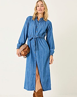 Fatface Abi Denim Midi Dress