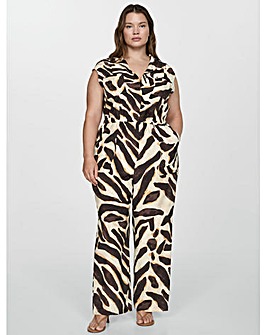 Mango Animal Print Jumpsuit