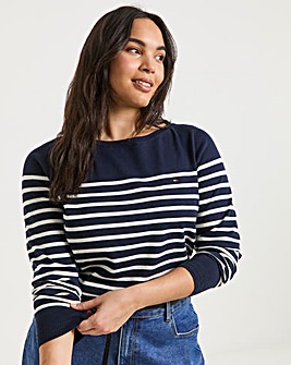 Tommy Hilfiger Jersey Stitch Long Sleeve Boat Neck Sweater