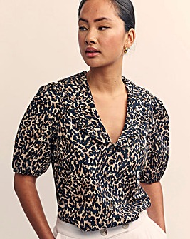 Nobody's Child Leopard Emmie Blouse