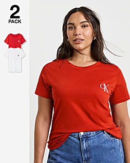 Calvin Klein Jeans Plus 2-pack Monologo Slim Tee