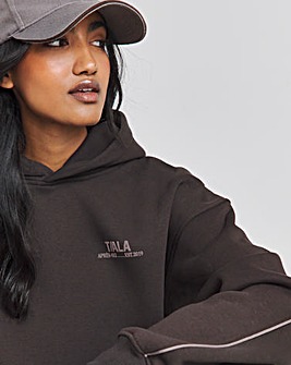 TALA Oversized Hoodie with Sleeve Piping