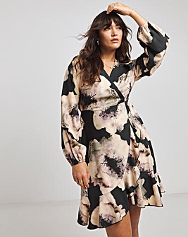 Flounce London Printed Woven Crepe Maxi Dress