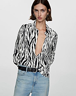 Mango Basic Printed Flowy Shirt