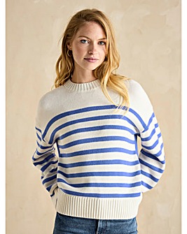 Joules Stripe Jumper with Side Panel