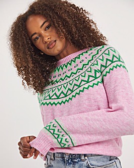 Pink Fairisle Jumper