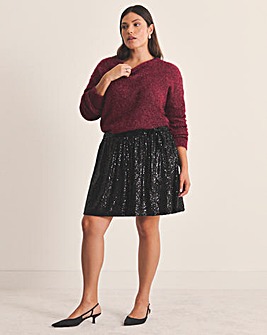 Sequin Wrap Skort
